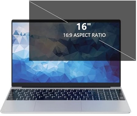 Koelaa 16 Inch Laptop Privacy Screen Filter for 16:9 Widescreen Display, Anti Blue Light Glare Removable 16 in Privacy Screen Protective Film, Notebook Privacy Screen Protector-16 (16:9)