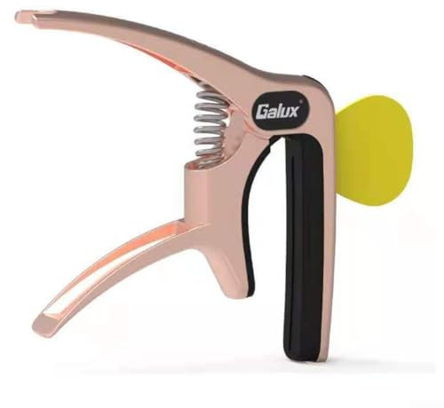 Für Akustikgitarren Gitarrenteile GALUX Professionelle Gitarre Kapodaster Einstellbare Breite New Roller Design Schwarz/Gold/Grün/Pink (Gold)
