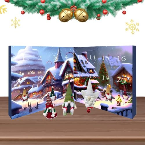 Countdown Kalender Plüschzwerg,wichtel adventskalender 2024,Countdown Plüschzwerg,Countdown Plüsch Zw-erg Weihnachts Adventsfiguren,Haushaltsdekorationen,Sammelfiguren für Schlafsaal,Kamin