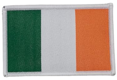 Bestickter Aufnäher mit Irland-Flagge in offiziellen Farben, gesticktes Wappen, bestickte Motorradflicken, Militär-Patches (Irland)
