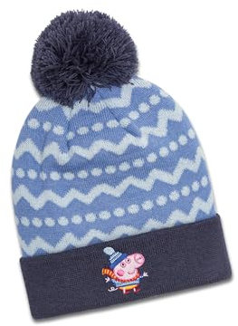 koaa Peppa Wutz Zig Zag Bobble Beanie - Peppa Pig, mütze Kinder, wintermütze, kindermütze, Jungen, bommel für mädchen, bommelmütze, mützen, strickmütze, mädchen-mützen, Winter