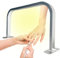 emobwdy Nagellampe FüR Den Schreibtisch, 60 cm, 3000–6000 K, Halbmond-WimpernverläNgerung, Licht FüR Den Nageltisch, 45 W Rundumbeleuchtung, Mondlicht, Nageltechniker, Extra GroßEr Platz,Silver