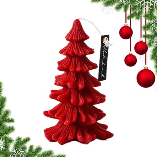 Velas para árbol de Navidad, velas perfumadas para Navidad, velas de relajación navideña, velas de Navidad, velas decorativas de mesa, decoración para Navidad, invierno, vacaciones, año nuevo