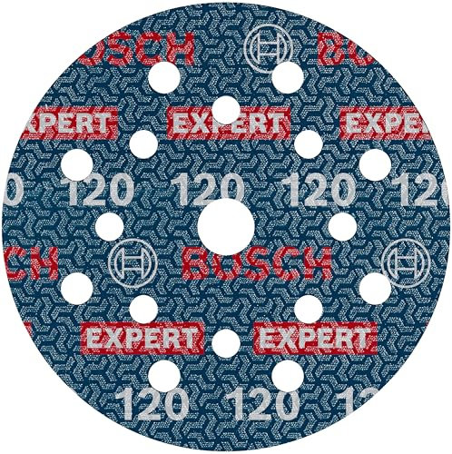 Bosch 50x Disco de lija para láminas EXPERT O780, 125 mm (para Madera dura, Pintura sobre madera, Ø 125 mm, Grano 120, Professional Accesorios Lijadora excéntrica)