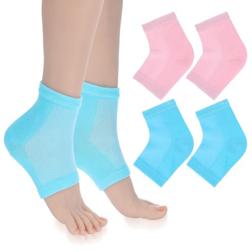 YUXIANLB Gel Fersensocken Feuchtigkeitsspendende Pflegesocken für trockene rissige Fersen Intensive Nachtpflege Fußmaske Füßen Offene Zehensocken für Home Spa Pediküre und tägliche Fußpflege