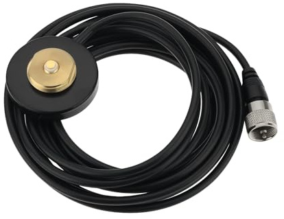 Create idea 1 Pieza Cable de Montaje de Antena NMO A UHF PL259 RG58 con Ventosa MB60 para Antenas de Radio NMO VHF/UHF/CB de 5 M Color Negro