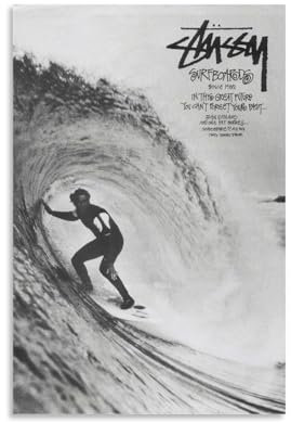 Stussy-Poster, Musik, Retro, Vintage, Cover-Musikposter für Zimmer, ästhetische Leinwand, Wandkunst, Schlafzimmerdekoration, 30 x 45 cm