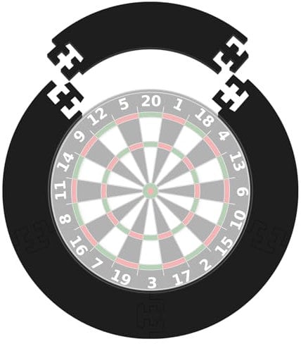 Dart Surround,Dartscheibe Schutzring Innerer Kreis 45.5cm Außenring 72cm,5pcs Eva Dartscheibe Umrandung, Dartboard Protective Dartring,Wandschutz Dartscheibe, Schwarz