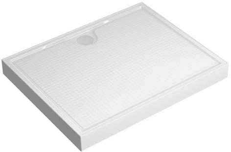 Bac de Douche, Kit de Receveur de Douche Antidérapant, avec Pieds Réglables, Double Barrière D'eau pour une Séparation Eau-sec(80x100cm/31.4x39.3in)