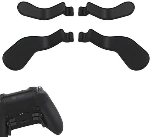 AloveDog 4Pcs Elite 2 Controller Paddles for Xbox One Elite Series2 Controller, Elite2 Metal Interchangeable Paddles Replacement for Xbox One Elite/Elite Series 2 /Elite 2 Core (Black) [xbox_one]