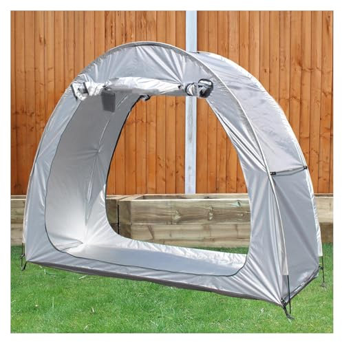 Fxiaobin 2 PCS Box Biciclette può Essere Giuntato Box Biciclette da Esterno con Doppie Porte per 2-5 Biciclette Box Moto Carport Auto,Silver