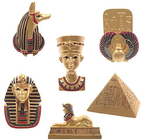 Puckator Egyptian Magnets - Cute Funny Fridge White Board Coloured Powerful Strong Magnets - Magnetic Pins - Locker Accessories - Souvenir - Office Supplies