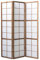 Paravent japonais Shoji en bois brun de 3 pans L132 x H175 x P2 cm -PEGANE-