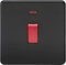Knightsbridge SF8331NMB Screwless 45 A 1-Gang DP Switch, Matt Black