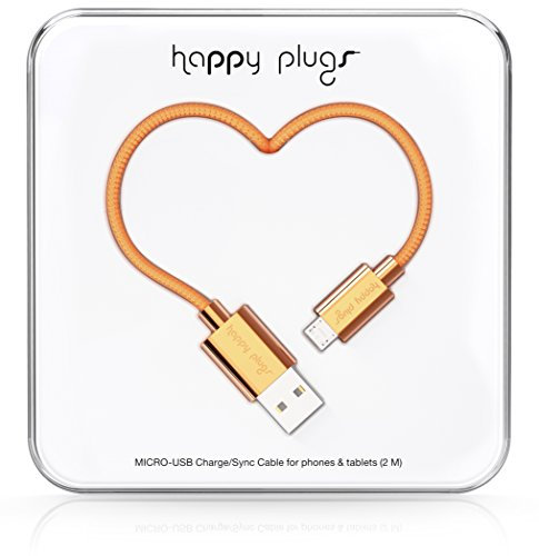 Happy Plugs Câble Micro USB Charge/Data, 2m, Rose Gold