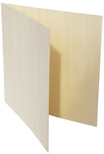 Briefumschläge24Plus 25 Quadratische Klappkarten zum selbst Beschriften in Zart Creme : von der Größe 100 x 100 mm 10 x 10 cm