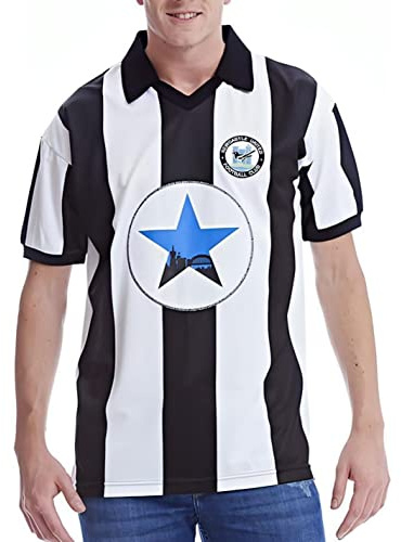 Newcastle United 1982 Retro Shirt Black/White Small Polyester