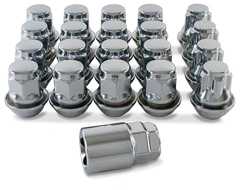 16 x Chrome Wheel Nuts and 4 x Locking Nuts for Genuine Ford Grand C-Max Alloy Wheels Part No. 16FOENM10+LNS103130
