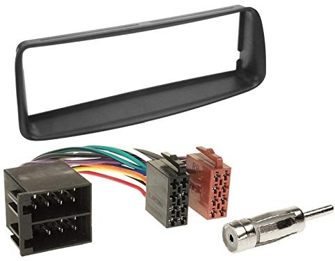1 Din Radio Einbauset Blende Radioanschlusskabel Antennenadapter für Peugeot 206 + 206 CC 1998-2007