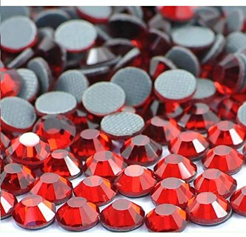 300 Strasssteine zum Aufbügeln, rot, rot, hell, SIAM Hotfix Rhinestone, Steine, Iron on, Dekoration, Stoff, Handy, Kleidung, Schmuck Brillabenny (SSS20/5mm)
