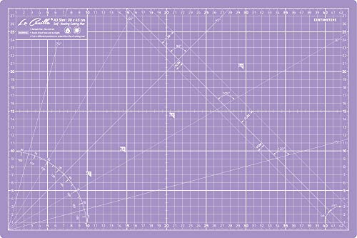 La Canilla Tapis de Découpe Auto-Cicatrisant A3 (45 x 30 cm - 18x12) Self-Healing Cutting Mat Planche Coupe pour Couture Patchwork Modelisme Cutter | Marqué en Centimètres et en Pouces
