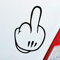 Hellweg Druckerei Mittelfinger Fuck You Lustig Shocker Handschuh Auto Aufkleber Sticker Heckscheibenaufkleber