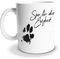 tassenprinter Dog Style Hunde-Tasse 300ml Keramik Kaffee-Tasse als Geschenk für Hunde-Fans Mamas und Liebhaber lustige und süße Motive Spruch Pfote Geburtstag (Spuren-Ewigkeit)