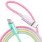 UMETRAVEL 3.3ft Rainbow Multicolor USB Type C to Lightning Cable, MFi-Certified iPhone Charger Cable Supports Power Delivery for iPhone, iPad, Mac