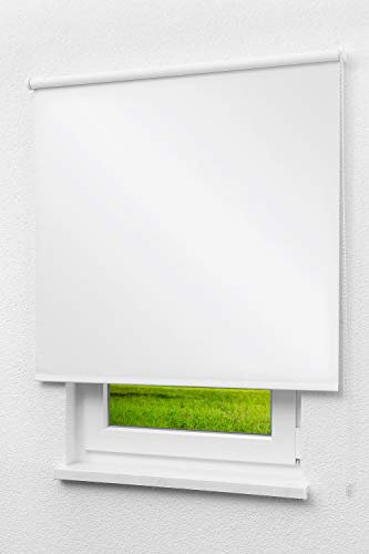 LYSEL Outlet - Verdunkelungsrollo Shiny Reinweiß, (B x H) 122.50cm x 175cm in weiß/reinweiß
