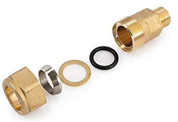 RACCORDO OTTONE GIALLO X TUBI IN FERRO MASCHIO 1/2 RIPARAZIONE IDRAULICA TUBI