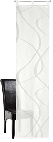 Schiebevorhang Scherli Wave | wollweiß | BxH 60x245cm | halbtransparent | Flächenvorhang Scherli
