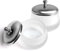TOROKOM Plato de monómero de vidrio Dappen con tapa para uñas acrílicas, soporte para contenedores de vasos para monómero de polvo líquido, plato de amortiguación (mate)