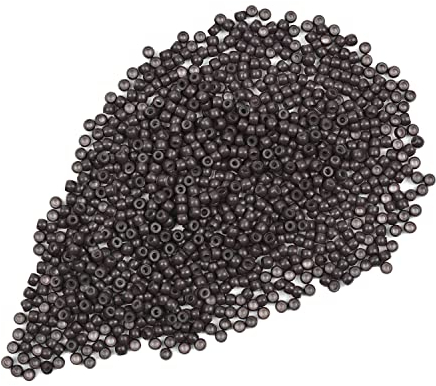 500 Stück 3,0 mm Haarperlen Silikon Gefüttert Nano Ringe Micro Links Perlen für Haarverlängerungen(Dunkelbraun)