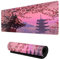 Japanisches Sakura-Mauspad, Kirschblüte, Gaming-Mauspad, Landschaft, Landschaft, großes Mauspad, lang, verlängertes Tastatur-Pad, Schreibtischmatte, genähte Kanten, Gummiunterseite, Mäusepad