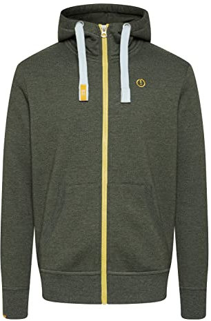 !Solid SDBenn High Neck Herren Zip-Hoodie Sweatjacke Kapuzenjacke Hoodie mit Kapuze Reißverschluss Kängurutasche Baumwollmischung Regular fit, Größe:L, Farbe:Climb Ivy Melange (8785)