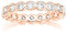 Zakk Eternity Ring Damen Ewigkeitsringe Vorsteckring 4mm Schmal Zirkonia Verlobungsringe Eheringe Trauringe Memoire Ringe (Rosegold,57 (18.1))