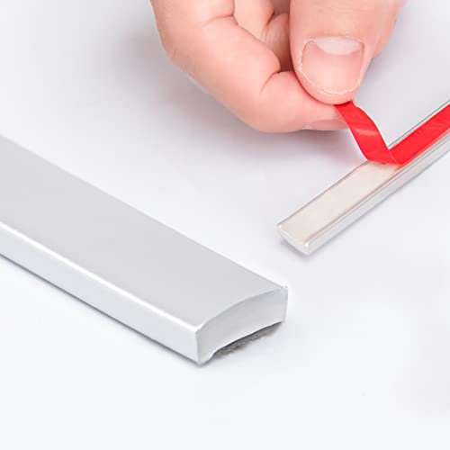 Art3dwallpanels 9 meter Silber-Rand zum Abziehen und Aufkleben für Fliesenkanten selbstklebend flexibler Besatz für Eckdekoration