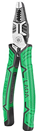 LAOA Wire Stripper 5 in 1 Multifunction Electrician Pliers Can Clamp,Stripping,Cut Iron Wire,Crimp Terminal,Pull Wire for Electrician Decoration,Electrician Maintenance,Car Wiring