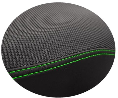 Moto Discovery Funda de Asiento Compatible con Kawasaki Z750 / Z1000 2007-2009 Color Negro con Costuras Verdes