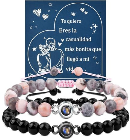 YELUWA Ich Liebe Dich 100 Sprachen Armbänder Paare Geschenke, Paare Armbänder Fernbeziehung Ihr Armband Valentinstag Süßesten Weihnachten Paare Geschenke Für Ihn Ihr Freund Freundin Männer Frauen ES
