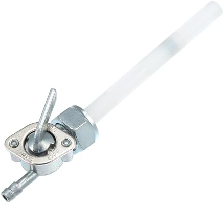 QUARKZMAN Robinet À Essence De Moto Pour Honda Atc200 81-83 1pc | Argenté, Aluminium/Plastique, 13cm, Pour Honda XL75 77-79, Pour Honda XL125 76-78, Pour Honda MR50 74-75
