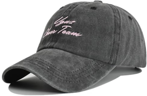 LANLYLGQ Baseball Cap Snapback Baseballkappe Unisex Herren Damen Vintage Stickerei UV Schutz Docker Cap Sonnenhut (Baumwolle, Schwarz)