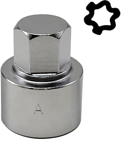 JEUCLEL 521 Wheel Locking Nut Key Compatible with VW VAG Volkswagen, Wheel Lock Nut Scoket Adapter, Wheel Anti-Theft Lug Nut Removal Tool, Anti-Theft Screw Remover