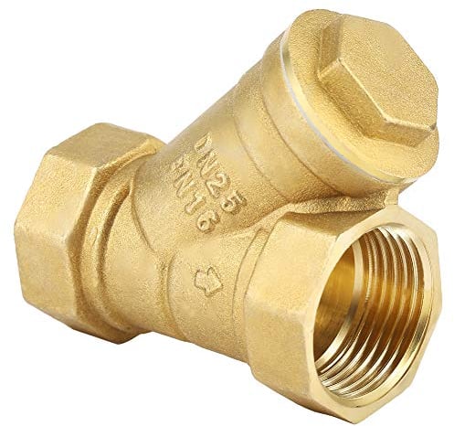 Y Shaped Strainer Filter Valve, 1 BSPP Female Brass Strainer Pipe Fittings for Water Gas