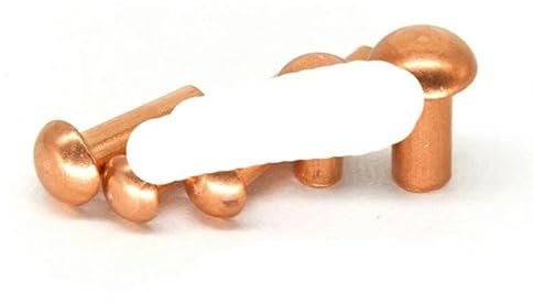 100/50 pièces GB867 M4 * L rivet en cuivre tête cylindrique rivets solides en laiton demi-rond solide rivet capuchon clou 5-30mm longueur 4mm diamètre-M4X10mm 100 pièces