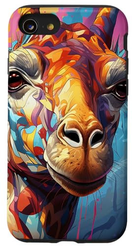 iPhone SE (2020) / 7 / 8 Giraffe Colorful Illustration Graphic Case