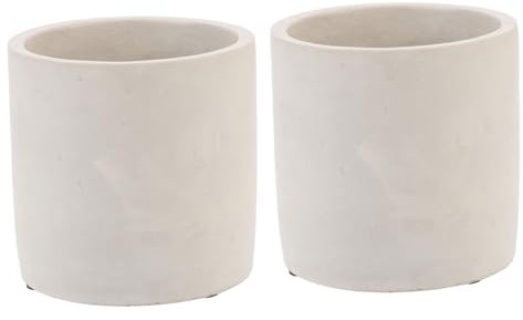 Levemolo 2piezas Maceta De Cemento para Suculentas Maceta Pequeña De Cemento Orificio De Drenaje Delicada para Plantas De Interior para Jardín De Escritorio