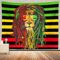 CHENGOR Rasta Löwen-Tapisserie Reggae Löwenkopf Afrikanische Tiere Rastafari Hippie-Kunst Wandbehang für Wohnzimmer Schlafzimmer Männerhöhle Hintergrund 203,2 x 152,4 cm
