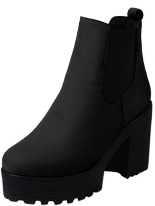 Saldi Scarpe Donna Stivali da Caccia Stivali Donna con Tacco Coperto Stivali Bassi Donna Stivali Texani Donna Pelle Stivaletti Donna Stivali Alti Donna sopra Il Ginocchio Tacco