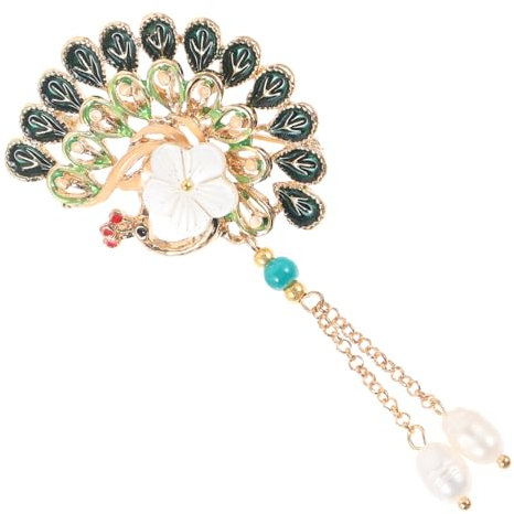 Holibanna Broche Animalière Vintage Pour Vêtements Épingle à Chapeau Et Écharpe Avec Design Élégant Forme De Paon